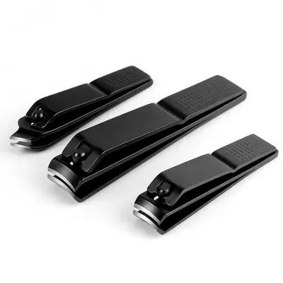 3PCS Black Stainless Steel Nail Clipper Set Factory Wholesale Sharp