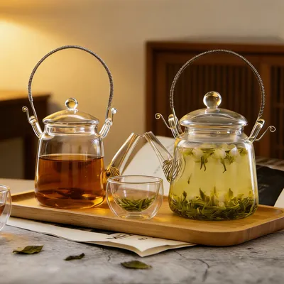 Small Teapot for Personal Use Heat Resistant Coffee Tea Making Glass Pot