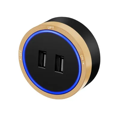 New Design OEM Power Adapter with Double USB Charger and LED Lamp