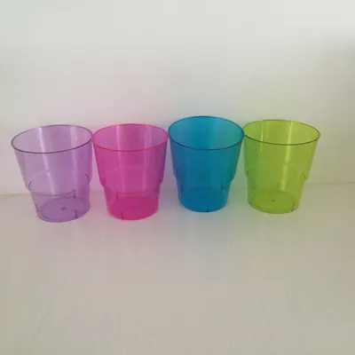Plastic Cup, Glass, Mug, Tableware, PS, Transparent, Disposable, Clear, Colorful Cup
