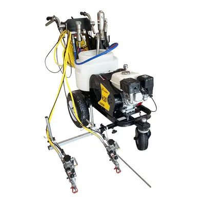 Superior Quality 10liter Driving Type Cold Two Gun Gasoline Paint Road Marking Line Machine