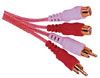 RCA Cable (2RCA plug to 2RCA jack, gold, clear cable)
