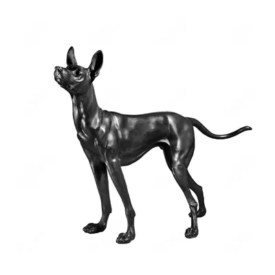 Life-Size Bronze Doberman Dog Sculpture