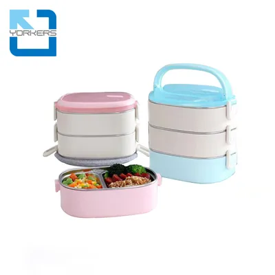 Multi-Layer 304 Stainless Steel Lunch Box Metal Kids Bento Box