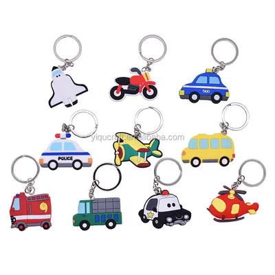 Wholesale Soft PVC Rubber Key Chain Stainless Steel Custom Ring Oddbods Key Chains in Bulk