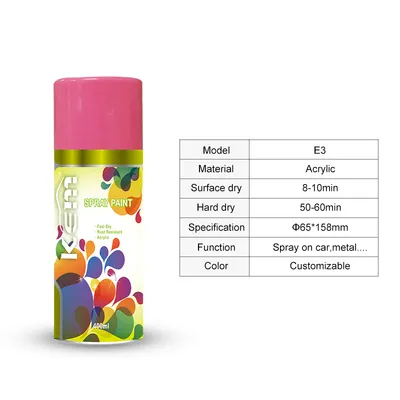 Aerosol Spray Paint Rust Resistant Popular Black Spray Paint for Metal