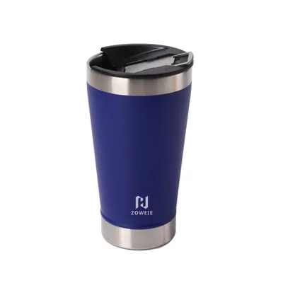 Double Wall Stainless Steel Vacuum Travellers Mug with Beer Opener