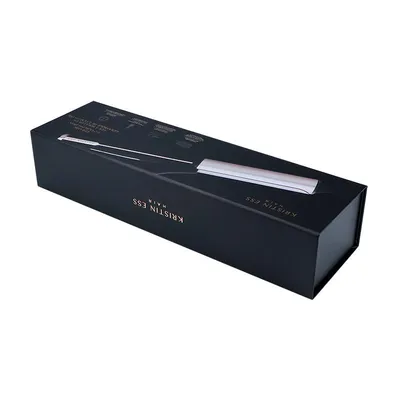 Customized Logo Design Art Work Hair Straight Iron Matte Film Recycle Paperboard Folding Box