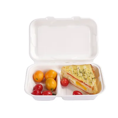 Zhongxin Pfas Free Disposable Biodegradable Bagasse Clamshell