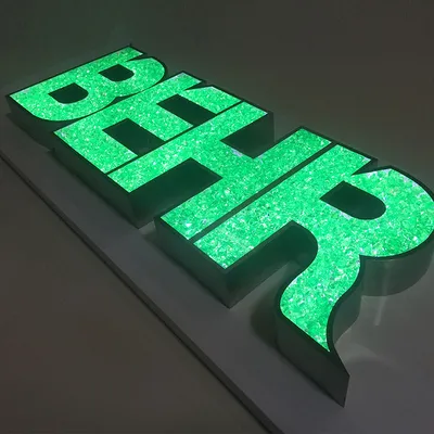Popular Letter Crystal Light Store Club Shopping Mall Advertising Display Big Letters LED Lighted Light up Letters