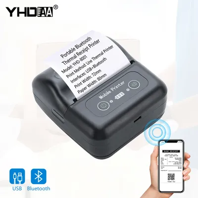 Outdoor Portable Mini 80mm Thermal Receipt Printer Imprimante Thermique Wireless USB Bt POS Printer