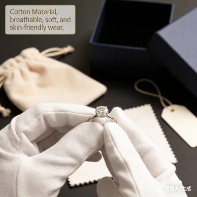 Low Cost Economical Knit White Cotton Gloves for Electronic Product Assembly