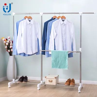 Make to Order Heavy Duty Clothes Laundry Industrial Clothing Hanging Rack for Room