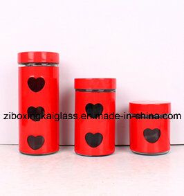 Glass Jar with Metal Casing