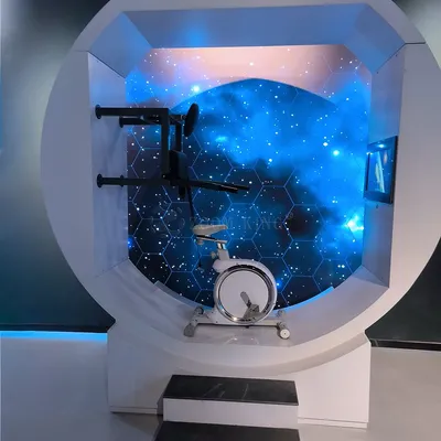 Space Bicycle Interactive Exhibit Stem Fitness Learning Science Center for Kids Space Exploration Exhibit 360 Bike Challenge Device