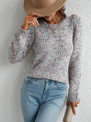 Ladies Hollow out Design Pullover Women Carved Sweater