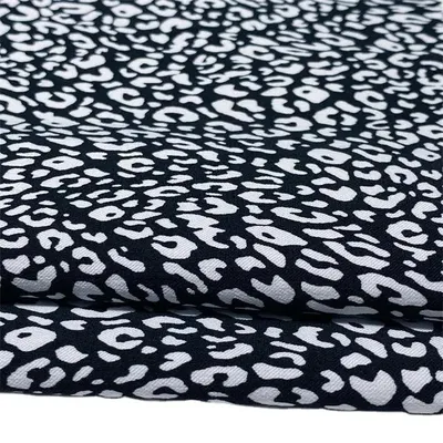 Wholesale Nr Printed Bengaline Viscose Nylon Spandex Stretch Woven Fabric for Pants Leggings and Dresses