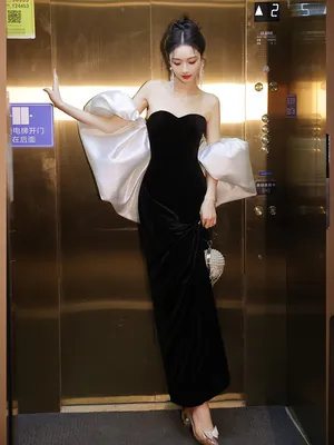 Nnr Sequins Evening Gown Elegant Party Dresses Split Mermaid POM Dresses for Women
