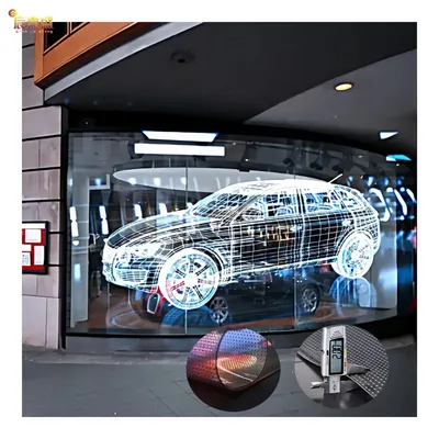 Flexible LED Screen Shop Window Advertising Flexible LED Display Screen Transparent LED Screen