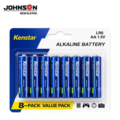 1.5V AA AAA Lr6 Lr03 Alkaline Battery 8PCS Card Pack Dry Cell Factory Supplier with CE Kc