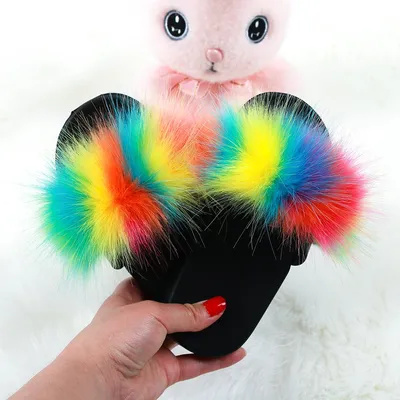 Factory Cheap Price Soft Open Toe Winter Fur Indoor Slides Kids Children Fluffy Faux Fox Fur Slippers with Open Toe