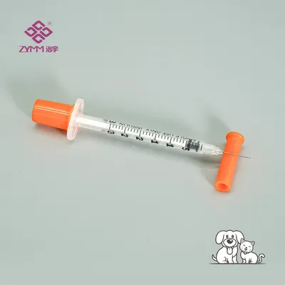 Compact U100 Pet Insulin Syringe for Travel and on The Go Use Veterinary Insulin Syringe