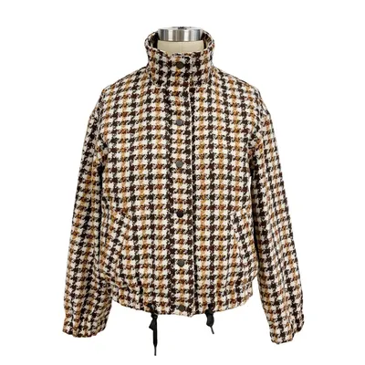 OEM Wholesale Women Fashion Plaid Long Sleeves Jacket