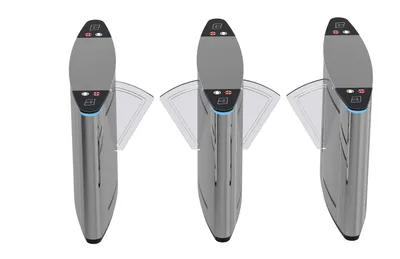 Smart Retractable Flap Wing Turnstile Gate Security Door Lock Face Recognition