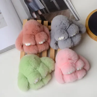 Guangdong Factory Price Wholesale Plush Keychain Cute Animal Soft Rabbit Plush Keychain