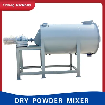 Dry Mortar Mixer Horizontal Structure Putty Powder Tile Adhesive Mixer Screw Ribbon Mixer