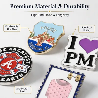 Personalized Custom Commemorative Decorative Enamel Lapel Pin with Diverse Patterns Metal