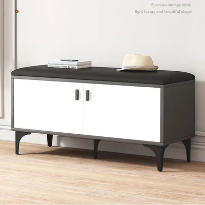 Cheap Shoe Changing Stool Home Hallway Storage Soft Seat Wooden Shoe Bench MDF Material Shoe Cabinet Entrance