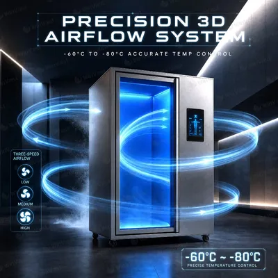 Winvast Advanced Electric Cryo Therapy Chamber Cold Therapy Cryosauna Cabin for Healthy Lifestyle & Sports Entertainment -80c