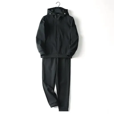 2PCS Outfits Men's Sports Tracksuits Long Sleeve Hoodies Sportswear