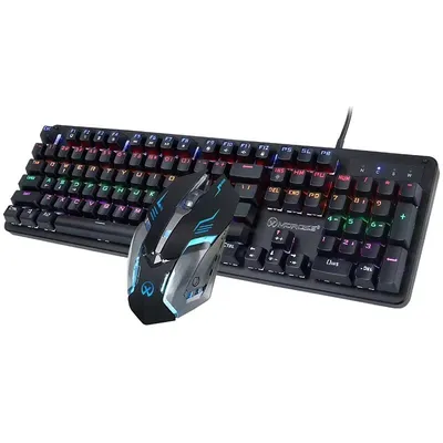 Wired Gaming Keyboard and Mouse Suit Mechanical Gaming Keyboard with Multimedia Keys Game Mouse Mechanical Mouse