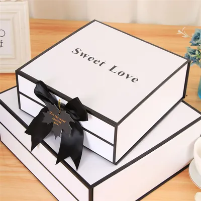 Luxury Custom Printed Rigid Cardboard Paper Black Wedding Wig Cosmetic