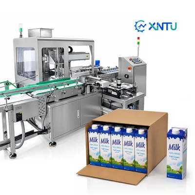 PLC Controlled Automatic Side Load Case Packer for Glass Bottles