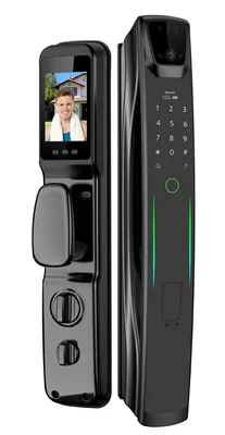 New Style Grey Intelligent Lock with 3D Face Recognition Fingerprint Password Card Key Unlock