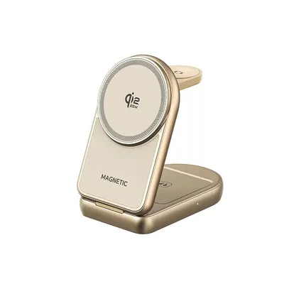 Fast Charging Gift 3-in-1 Magnetic Suction Wireless Charger with Qi2.2 Certification