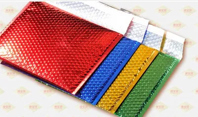 Decorative Metallic Bubble Envelopes