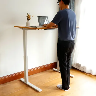 100% Carbonized Bamboo Top Home Office Stand up Lift Desk