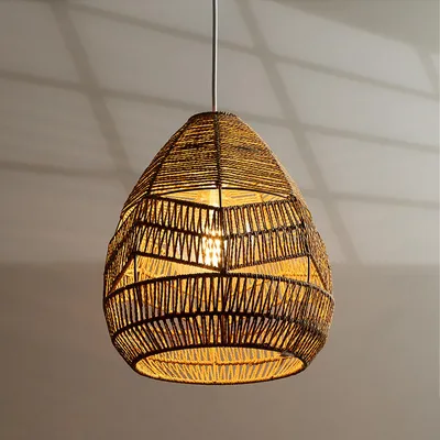 Natural Style Environment-Friendly Indoor Rattan Pendant Lamp Modern Design Rattan Lighting