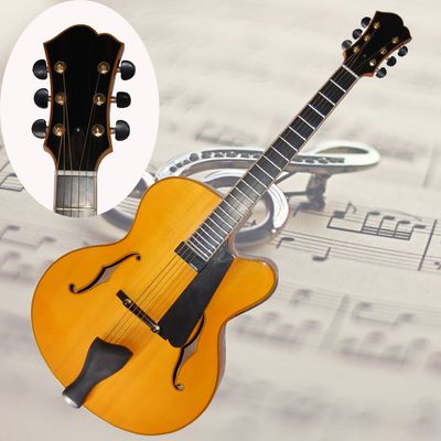 17inch Handmade Jazz Guitar in Yellow Color with Side Sound Hole (YZ-20Y)