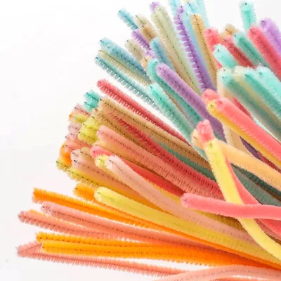 DIY Craft Pipe Cleaners Flowers Kit, 135 PCS Pipe Cleaners Set for Craft Purple
