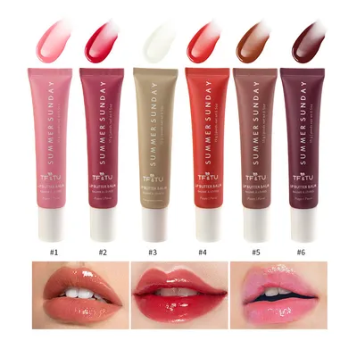Wholesale Polypeptide Moisturizing Lip Gloss Fruit Butter Plump Hydrating Lip Care