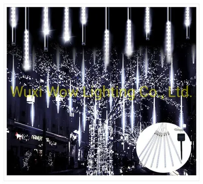 Solar Meteor Shower Light Waterproof Holiday Christmas Hanging Light LED Meteor Shower Light String