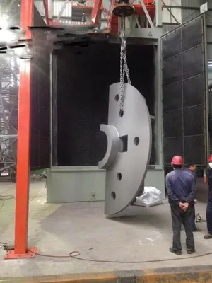 Electric Vehicle Trolley Tricycle Auto Parts Shot Blasting Machine with Hooks Hangers Type Q37 Series Double Hook Shot Blasting Machine