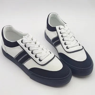 Customized Height Classic Blue Canvas Shoes for Men