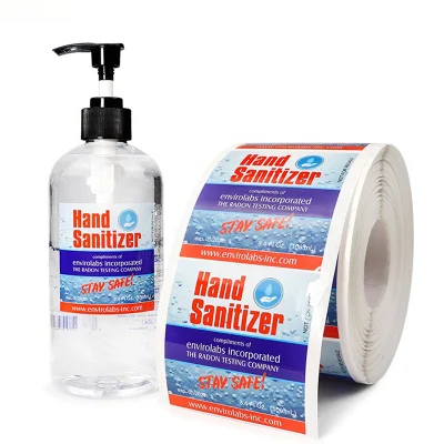 Product Bottle Label Printing Custom Adhesive Sticker Roll Waterproof Vinyl Logo Label Sticker Roll