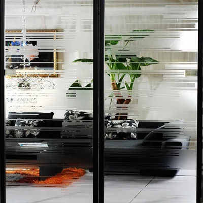 Decorative Acid Etched Glass Doors Glass Popular Glass Doors